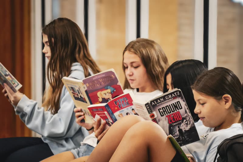 Students reading